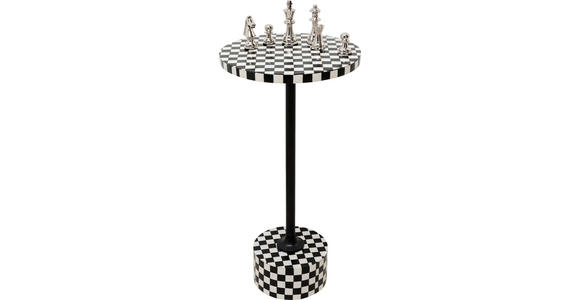 BEISTELLTISCH in Metall, Kunststoff, Holzwerkstoff 25/25/50 cm  - Schwarz/Weiß, Design, Holzwerkstoff/Kunststoff (25/25/50cm) - Ambia Home