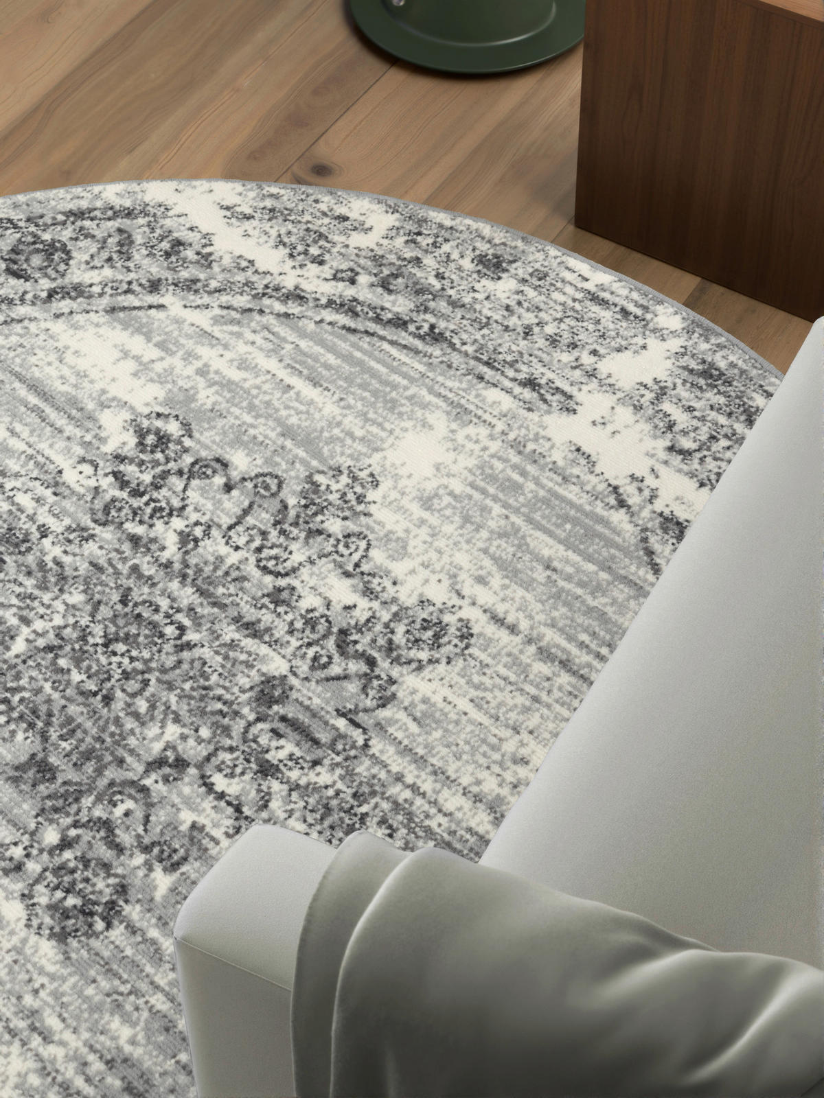 FLACHWEBETEPPICH 120 cm Gloria Creme, Grau  - Creme/Grau, Design, Kunststoff/Textil (120cm)