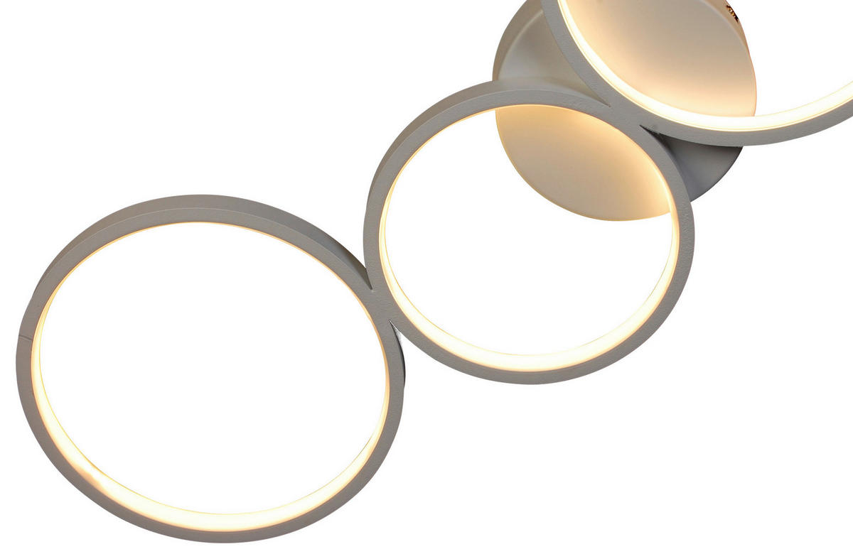 LED-DECKENLEUCHTE - Weiß, Trend, Kunststoff/Metall (87,5/37/5,5cm) - Novel