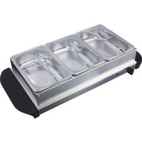 CHAFING-DISH  - Silberfarben/Schwarz, Trend, Kunststoff/Metall (54,7/26,3/13,4cm)