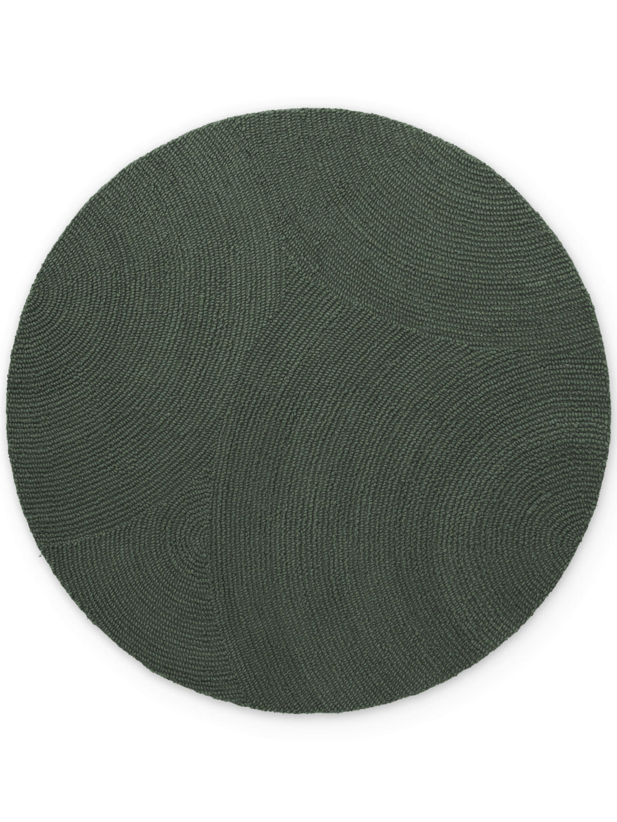 WOLLTEPPICH 200 cm Calmio Dunkelgrün rund  - Dunkelgrün, Basics, Textil (200cm) - Hanse Home