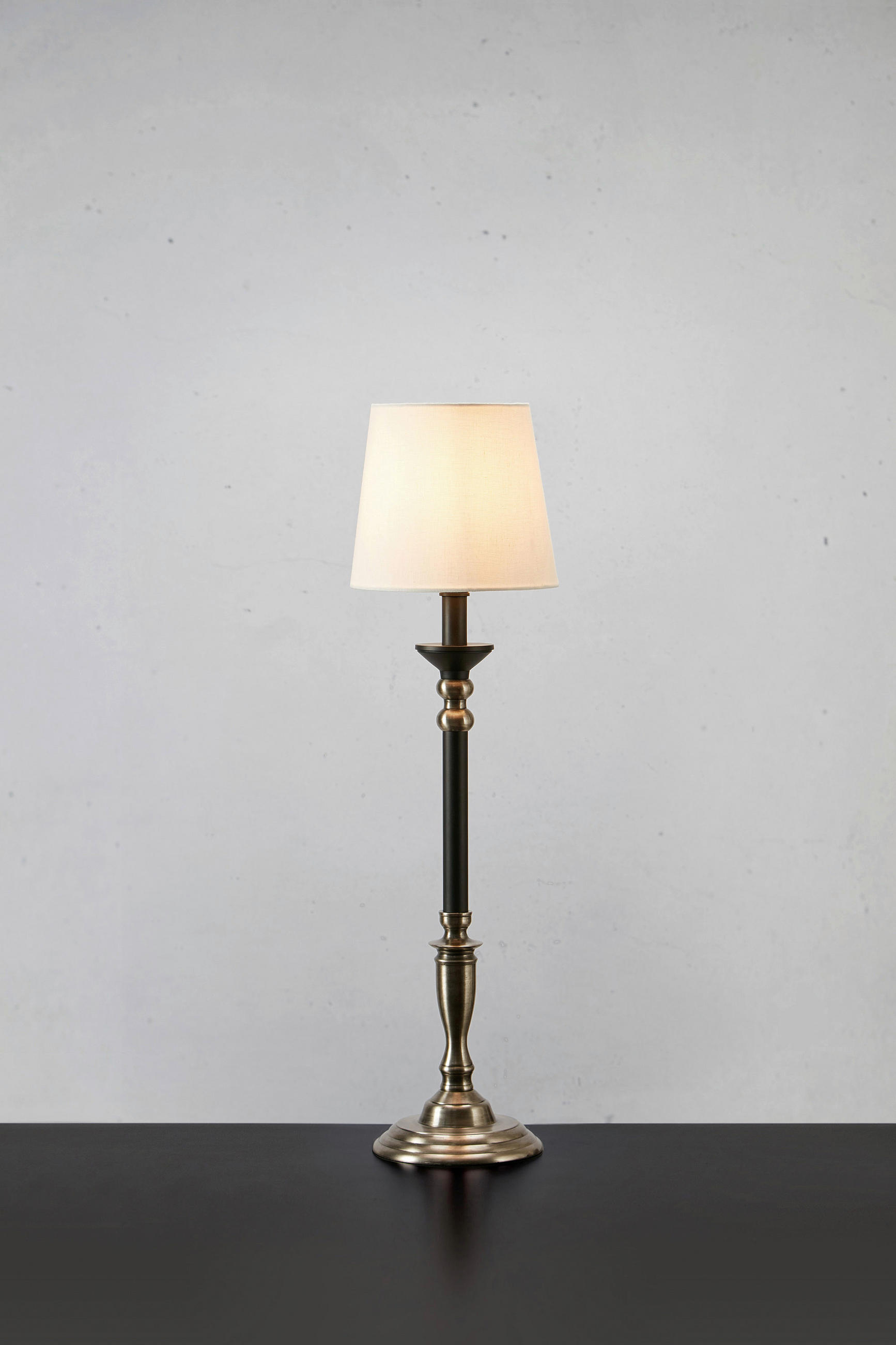 TISCHLEUCHTE GENT 20/73 cm   - Edelstahlfarben/Creme, Basics, Textil/Metall (20/73cm) - Markslöjd