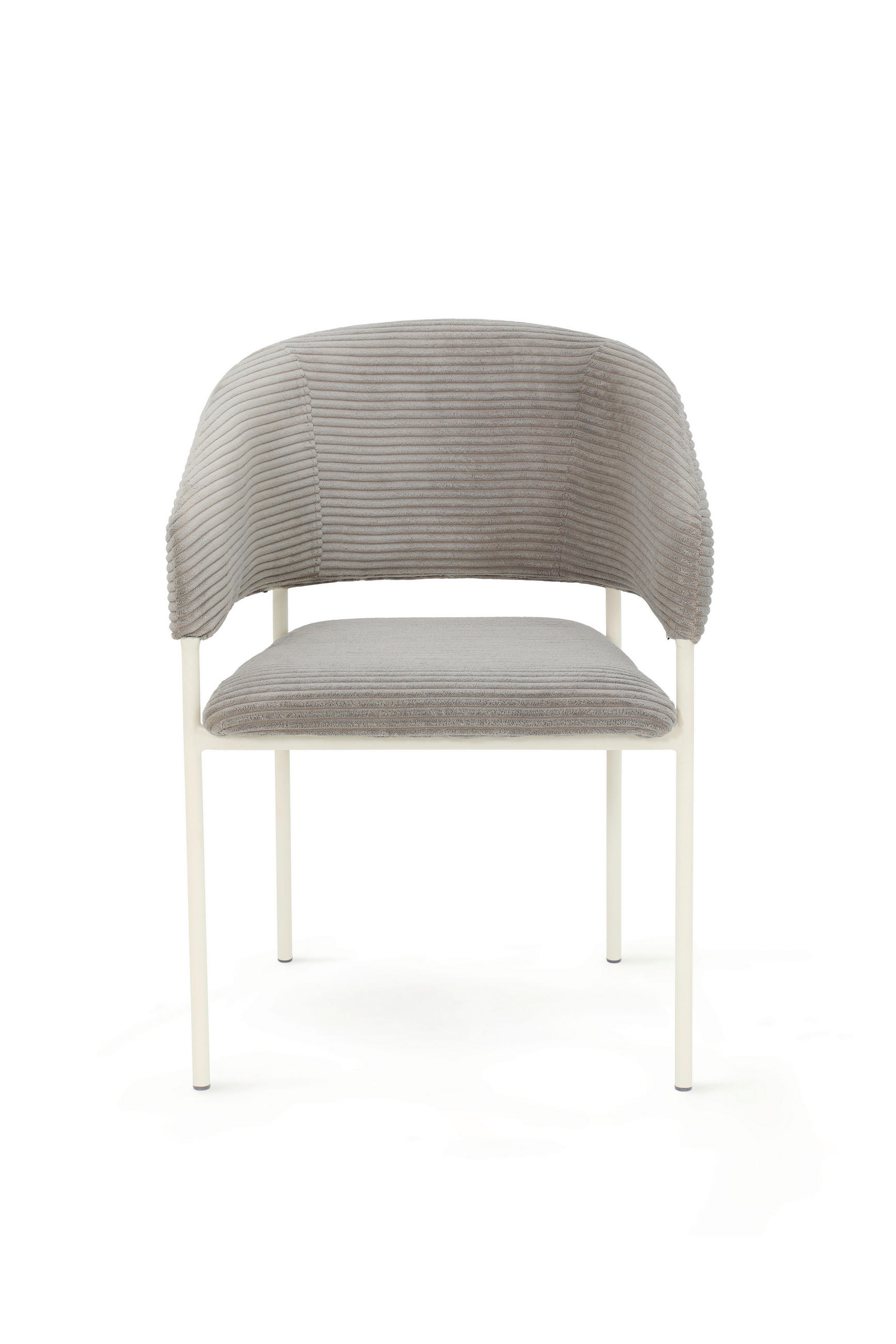 ARMLEHNSTUHL  in Stahl Cord  - Schlammfarben/Weiß, Basics, Textil/Metall (51/81,5/57,5cm) - Tom Tailor