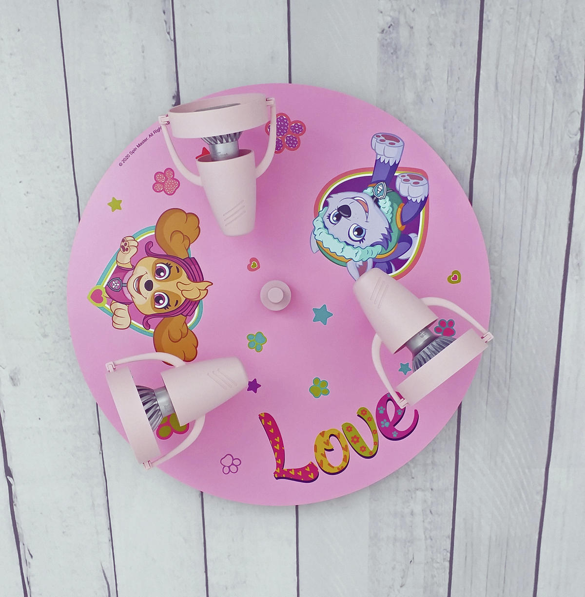 DĚTSKÉ STROPNÍ SVÍTIDLO, 35/15 cm  - růžová/vícebarevná, Basics, kompozitní dřevo/plast (35/15cm)