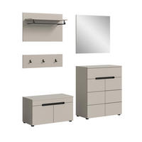 GARDEROBE 4-teilig  in 175/190/37 cm  - Kaschmir/Grau, Design, Holzwerkstoff (175/190/37cm) - MID.YOU