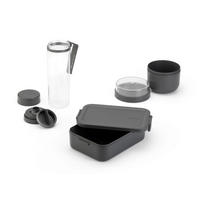 PAUSENSET - Dunkelgrau/Transparent, Basics, Kunststoff (38/22.2/14cm) - Brabantia