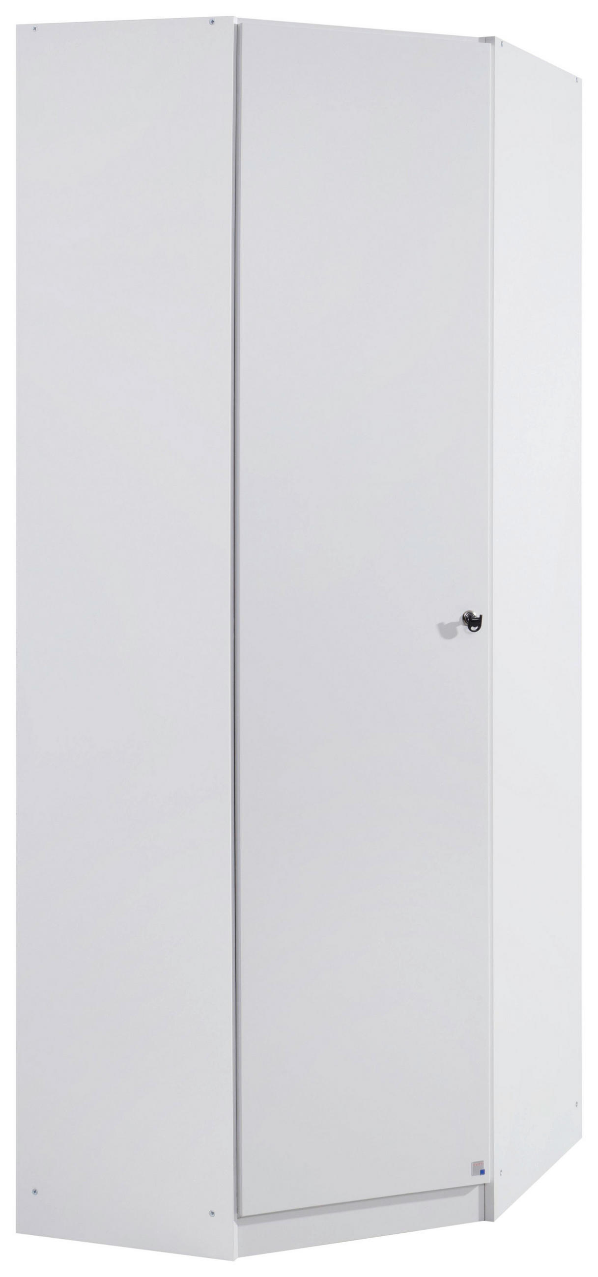 ECKKLEIDERSCHRANK 1-türig Weiß  - Weiß, Basics, Holzwerkstoff (85/197/72cm) - Xora