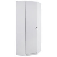 ECKKLEIDERSCHRANK 85/197/72 cm  - Weiss, Basics, Holzwerkstoff (85/197/72cm) - Xora
