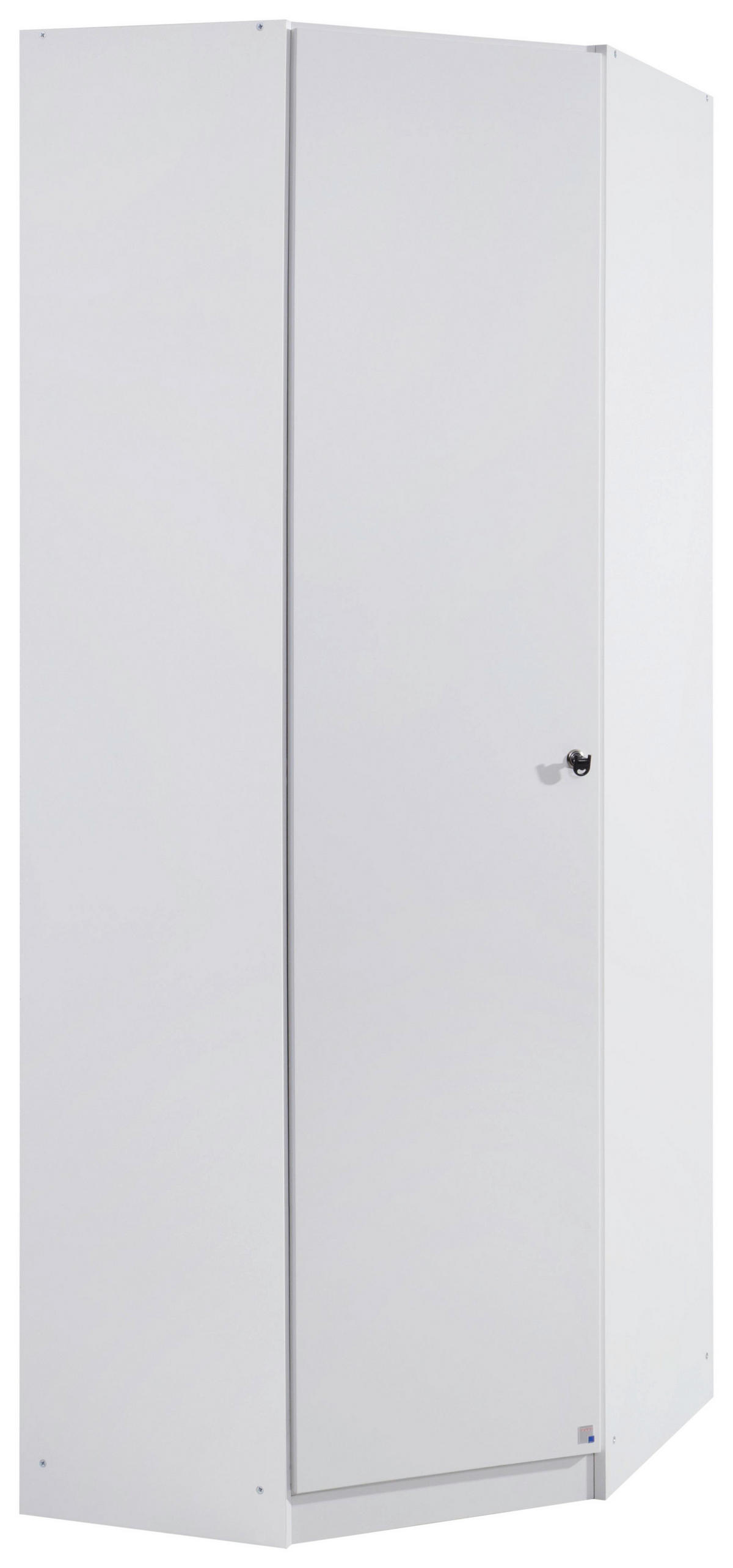 ECKKLEIDERSCHRANK 85/197/72 cm  - Weiss, Basics, Holzwerkstoff (85/197/72cm) - Xora
