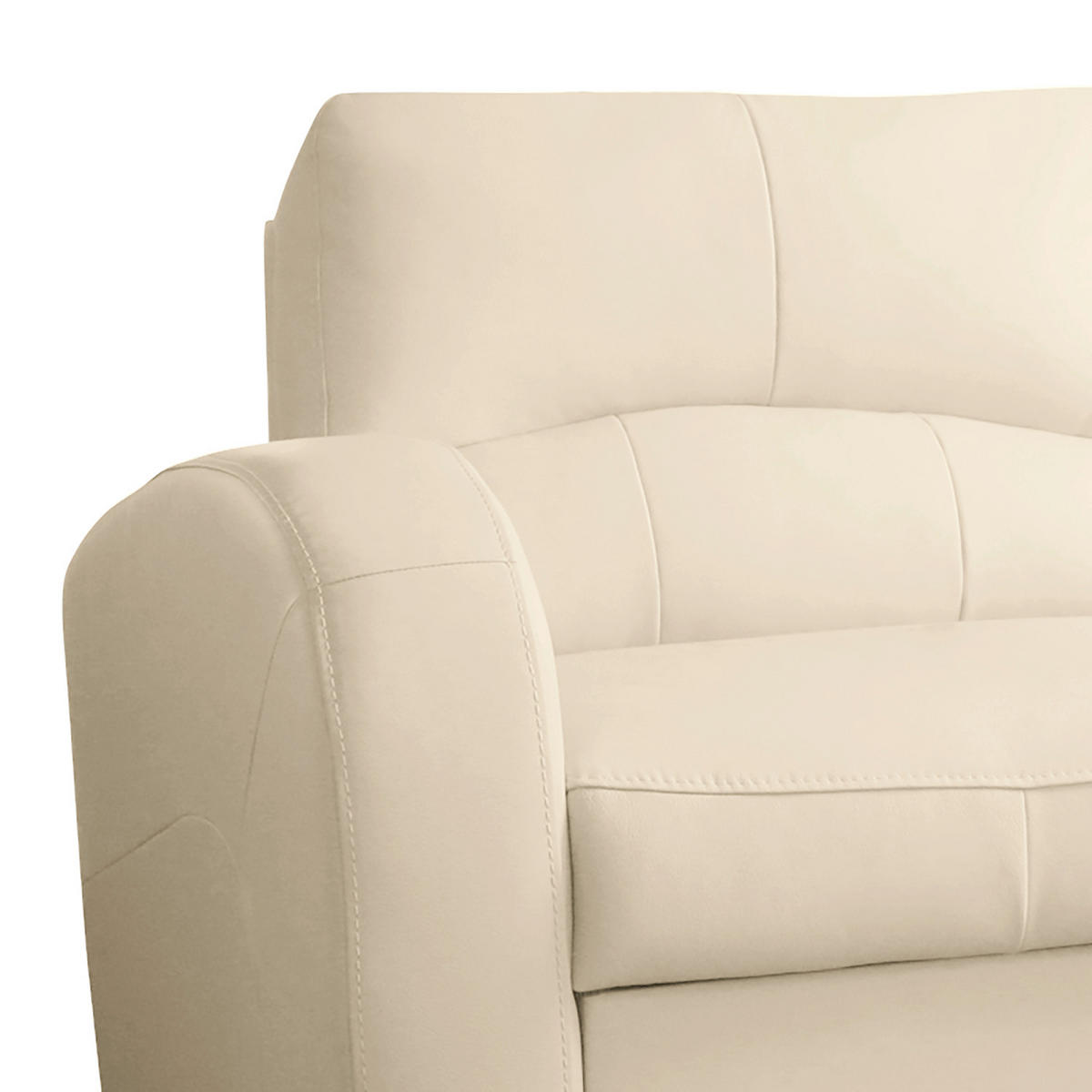 ECKSOFA 227/168 cm TILO in Lederlook Creme Bettkasten  227/168 cm  - Creme/Schwarz, Design, Kunststoff/Textil (227/168cm) - Livetastic