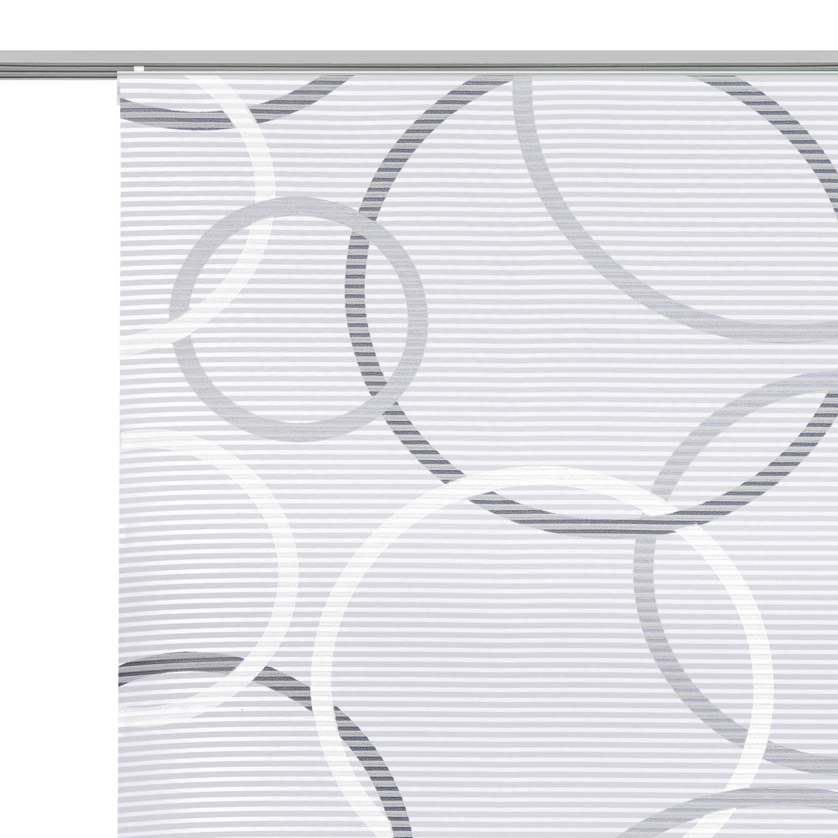 PANELOVÝ ZÁVĚS, 60/255 cm - šedá/bílá, Design, textil (60/255cm) - Novel
