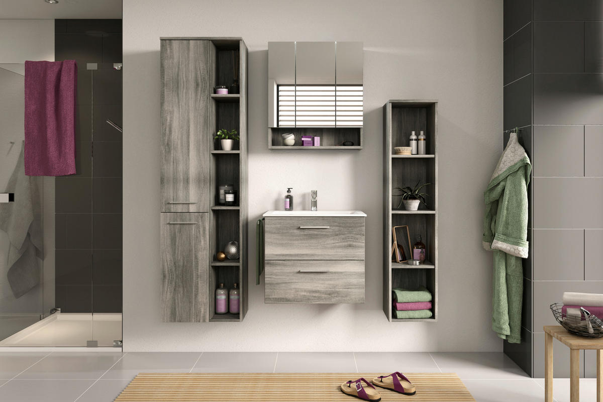 BADEZIMMERREGAL 30/136/31 cm  - MODERN, Holzwerkstoff (30/136/31cm) - MID.YOU