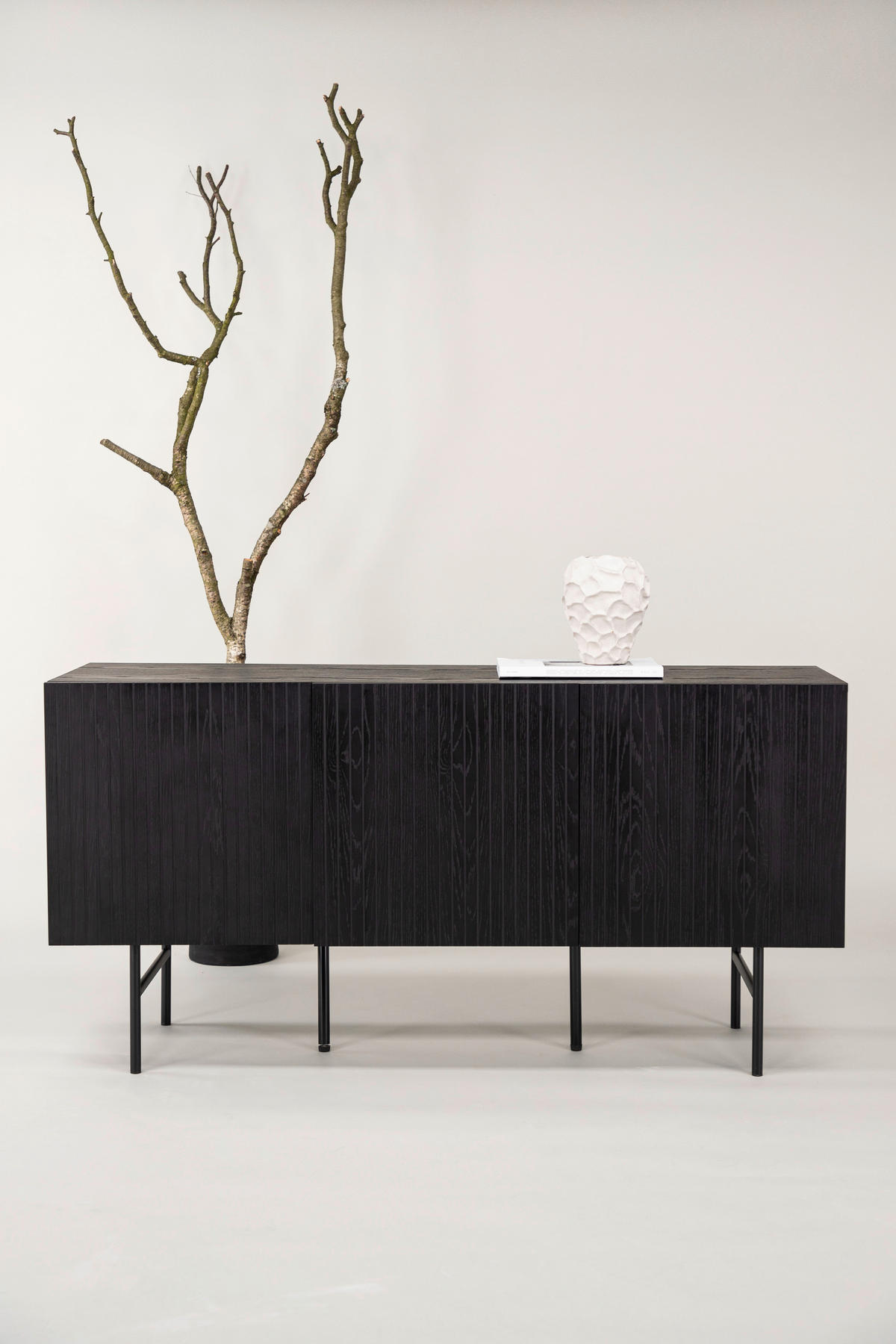 SIDEBOARD 150/75/42 cm  - svart, Design, metall/trämaterial (150/75/42cm) - Livetastic