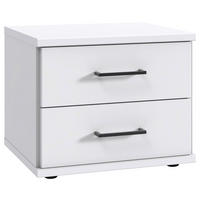 NACHTKÄSTCHEN 52/40/38 cm  in Weiß  - Schwarz/Weiß, Design, Holzwerkstoff/Kunststoff (52/40/38cm) - Carryhome