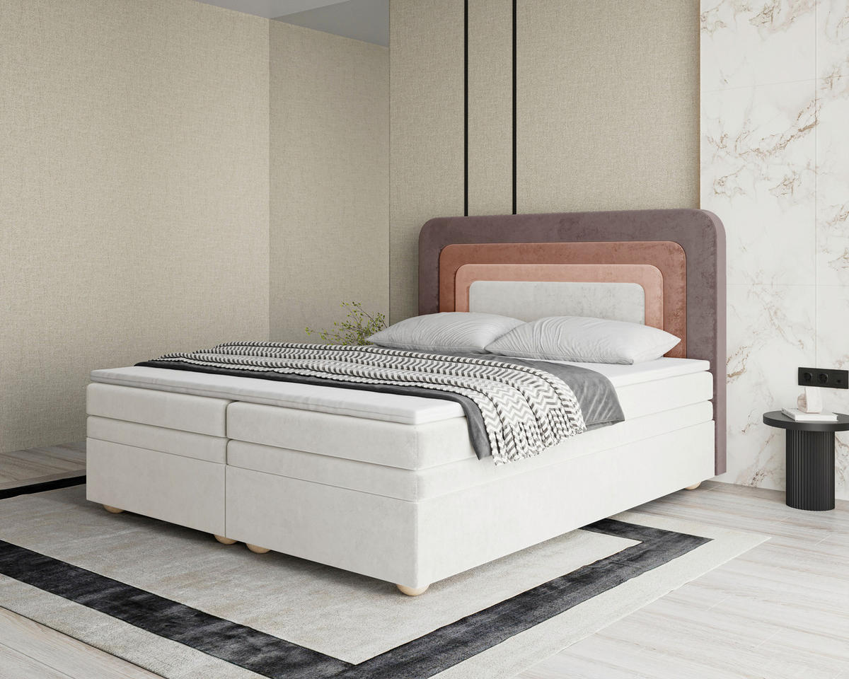 BOXBETT 180/200 cm  in Braun, Naturfarben, Rotbraun  - Rotbraun/Braun, MODERN, Holz/Kunststoff (180/200cm) - Livetastic