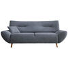 3-SITZER-SOFA in Chenille Hellblau  - Wildeiche/Hellblau, Modern, Holz/Textil (205/81/90cm) - MID.YOU