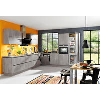 EINBAUKÜCHE COMET  - Grau, LIFESTYLE, Holzwerkstoff - Moderano