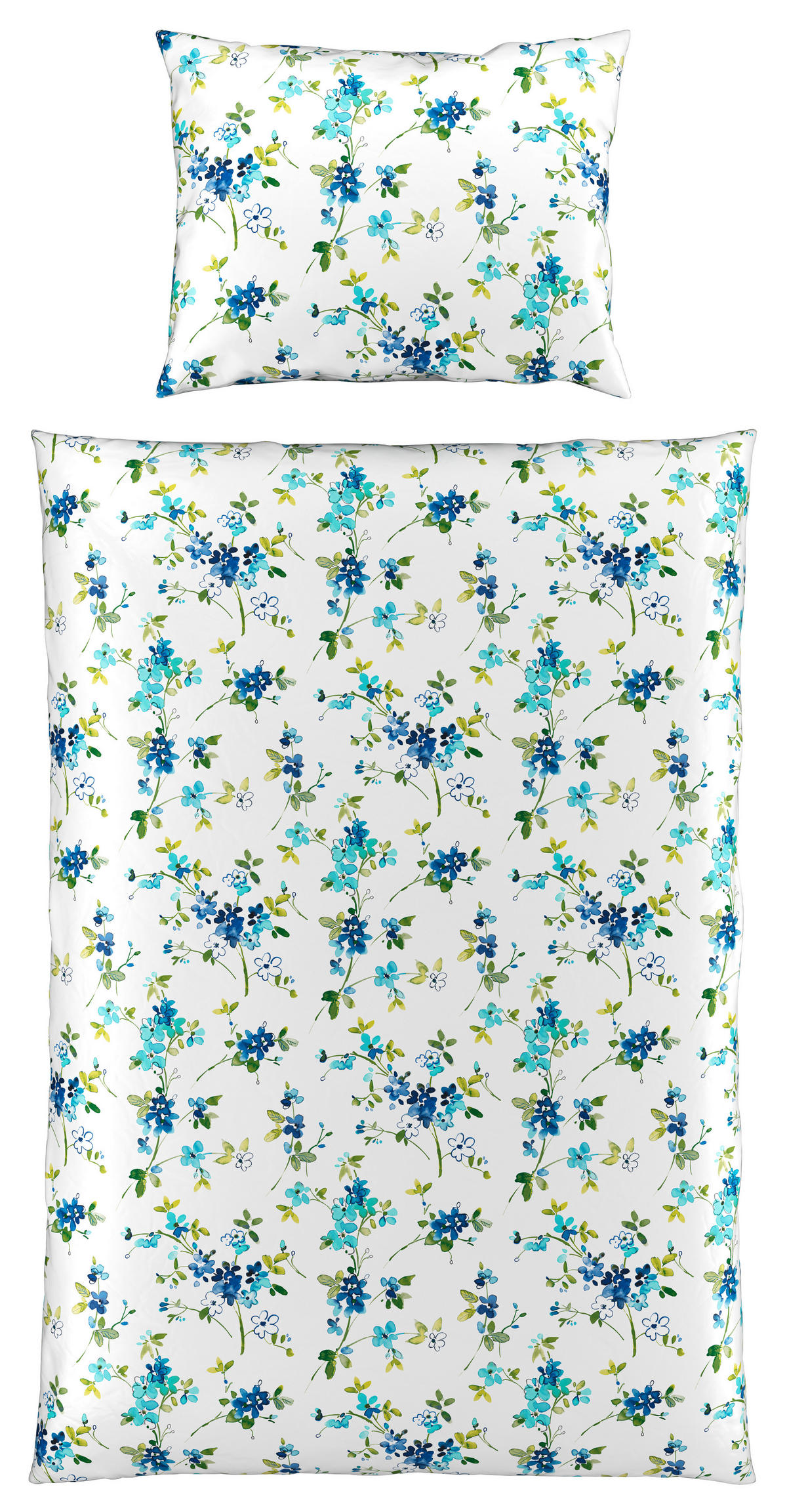 POVLEČENÍ, satén, modrá, 140/200 cm - modrá, Konvenční, textil (140/200cm) - Esposa