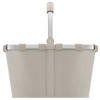 EINKAUFSKORB Herringbone Sand 22 L  - Beige/Schwarz, Basics, Kunststoff/Textil (49/29/28cm) - Reisenthel