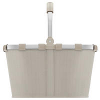 EINKAUFSKORB Herringbone Sand 22 L  - Beige/Schwarz, Basics, Kunststoff/Textil (49/29/28cm) - Reisenthel