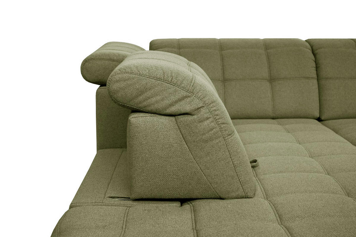SAROKKANAPÉ textil zöld  - fekete/zöld, Design, textil/fa (216/297cm) - Xora