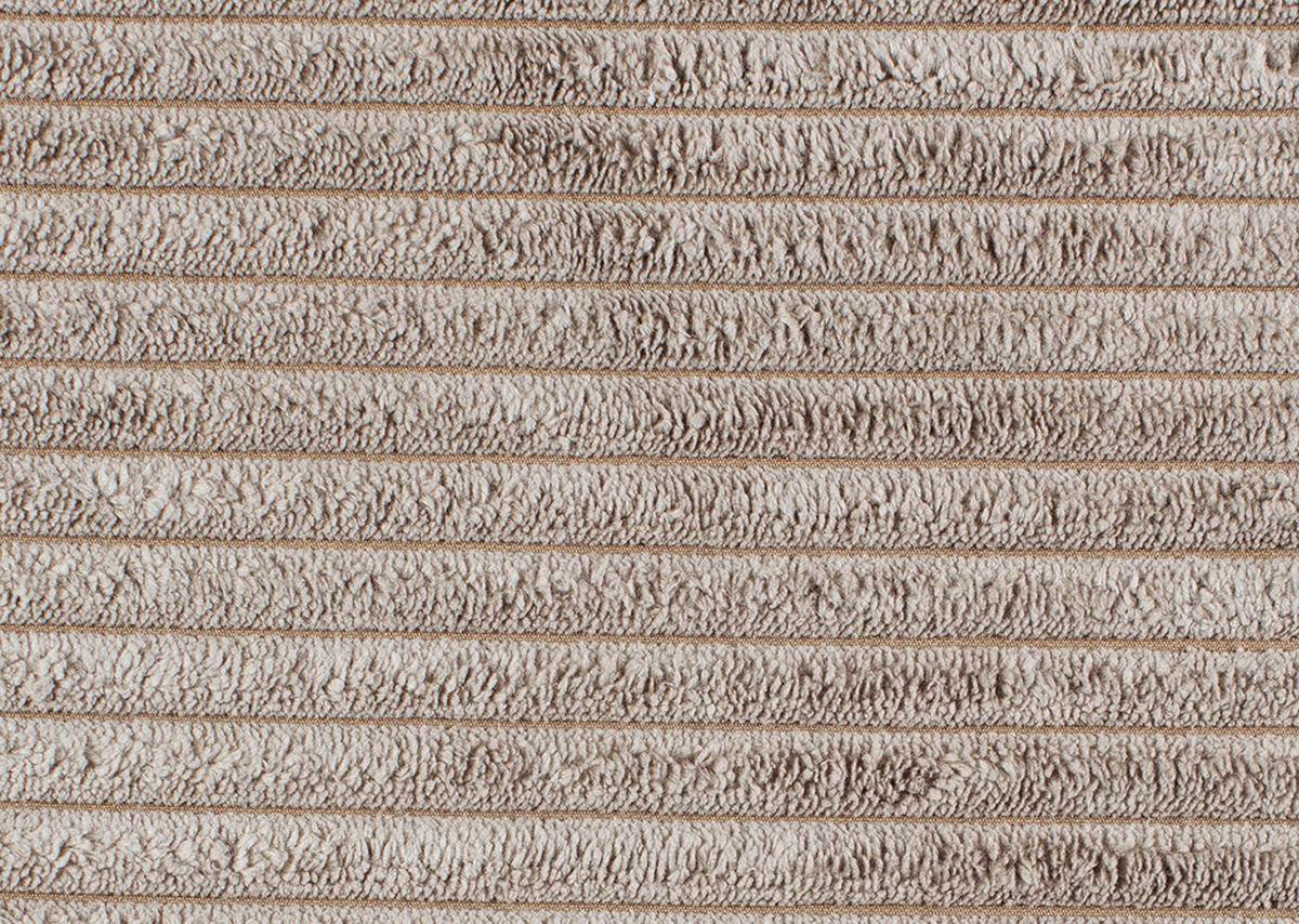 ECKSOFA Taupe Cord  - Taupe/Schwarz, KONVENTIONELL, Textil/Metall (240/150cm) - Carryhome