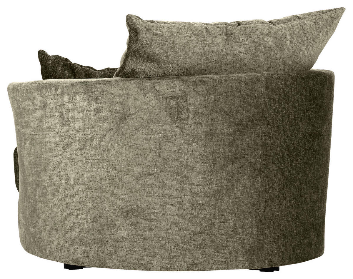 SESSEL in Chenille Grün  - Schwarz/Grün, KONVENTIONELL, Textil/Metall (115/72/115cm) - Carryhome