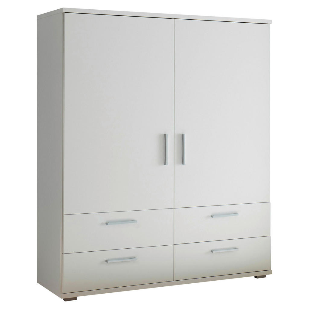 Carryhome VYSOKÁ KOMODA, biela, 120/140/38 cm