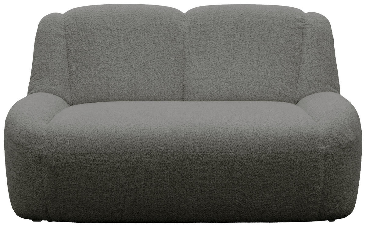 2-SITZER-SOFA 100 034 Chenille Graphitfarben  - Creme/Schwarz, MODERN, Kunststoff/Textil (147/82/93cm) - Livetastic