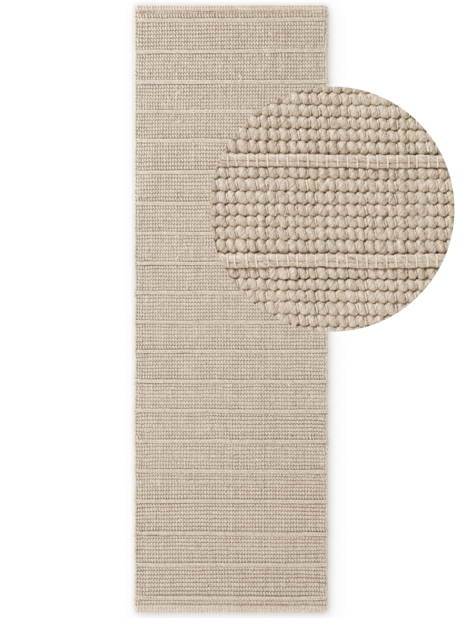 WOLLTEPPICH 80/250 cm Camden Beige rechteckig  - Beige, Basics, Textil (80/250cm) - Ted Baker