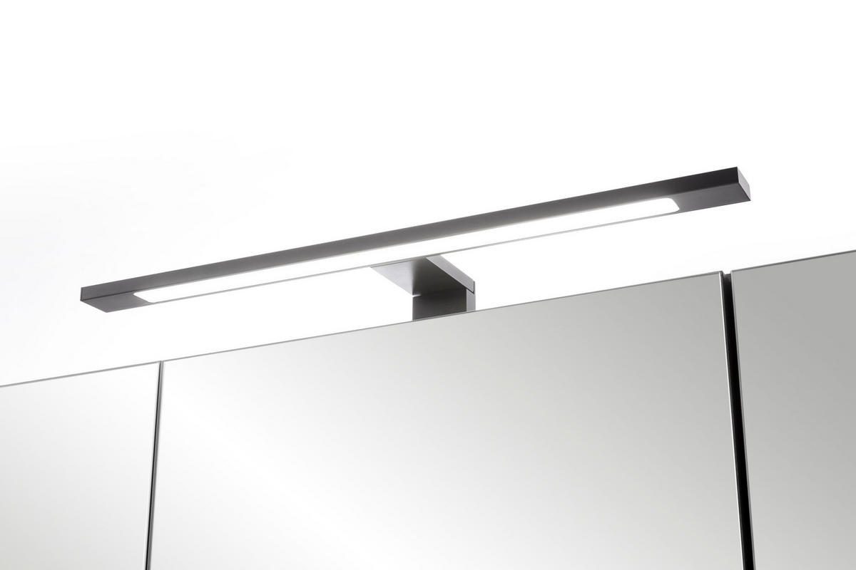 SPIEGELSCHRANK 100/64/20 cm  - Sandfarben/Schwarz, Konventionell, Glas/Holzwerkstoff (100/64/20cm) - Xora