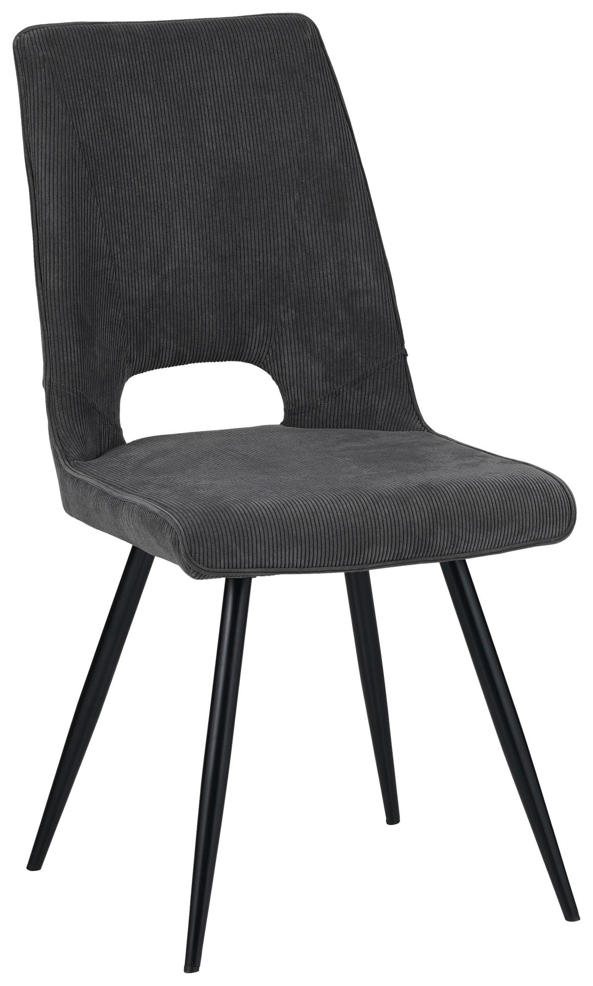 STOLIČKA, 46/92/61 cm - čierna/tmavosivá, Design, kov/textil (46/92/61cm) - Boxxx