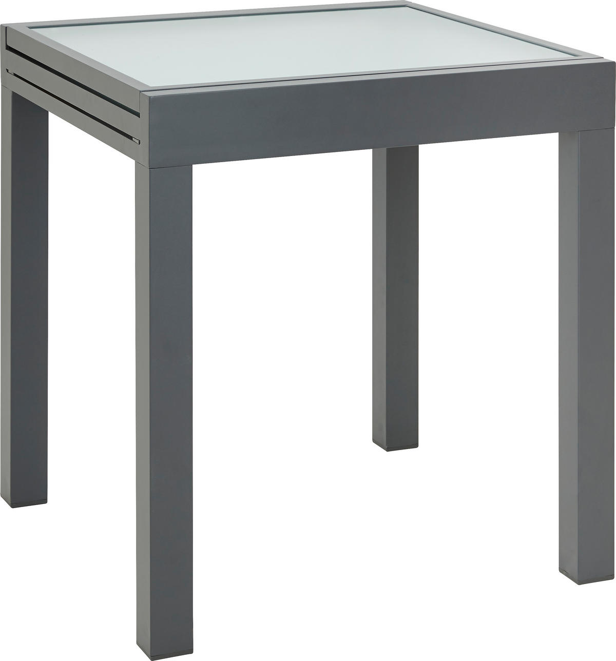 ZÁHRADNÝ STÔL, kov, sklo, 70-140/70/75 cm - antracitová, Basics, kov/sklo (70-140/70/75cm) - Ambia Garden