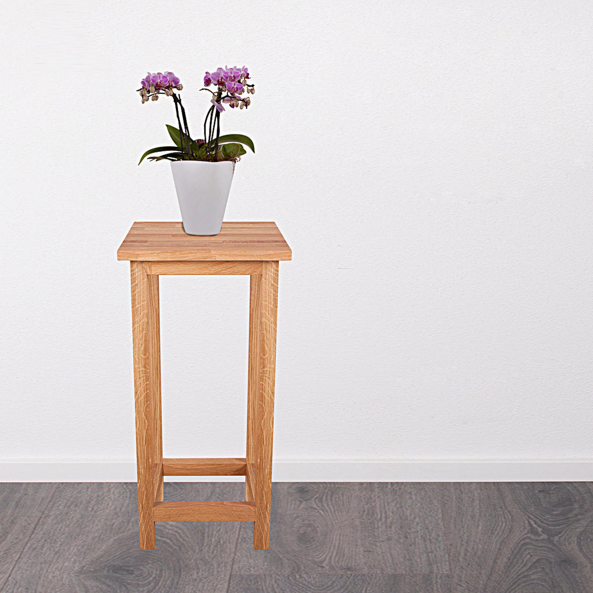 Universalhocker Echtholz  - Eichefarben, Basics, Holz (30/60/30cm) - Gardenson