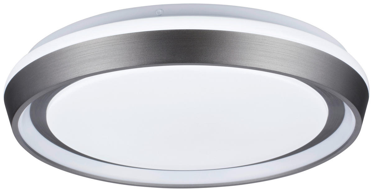 STROPNÉ LED SVIETIDLO, 38,5/7,5 cm  - antracitová, Design, kov/plast (38,5/7,5cm) - Novel