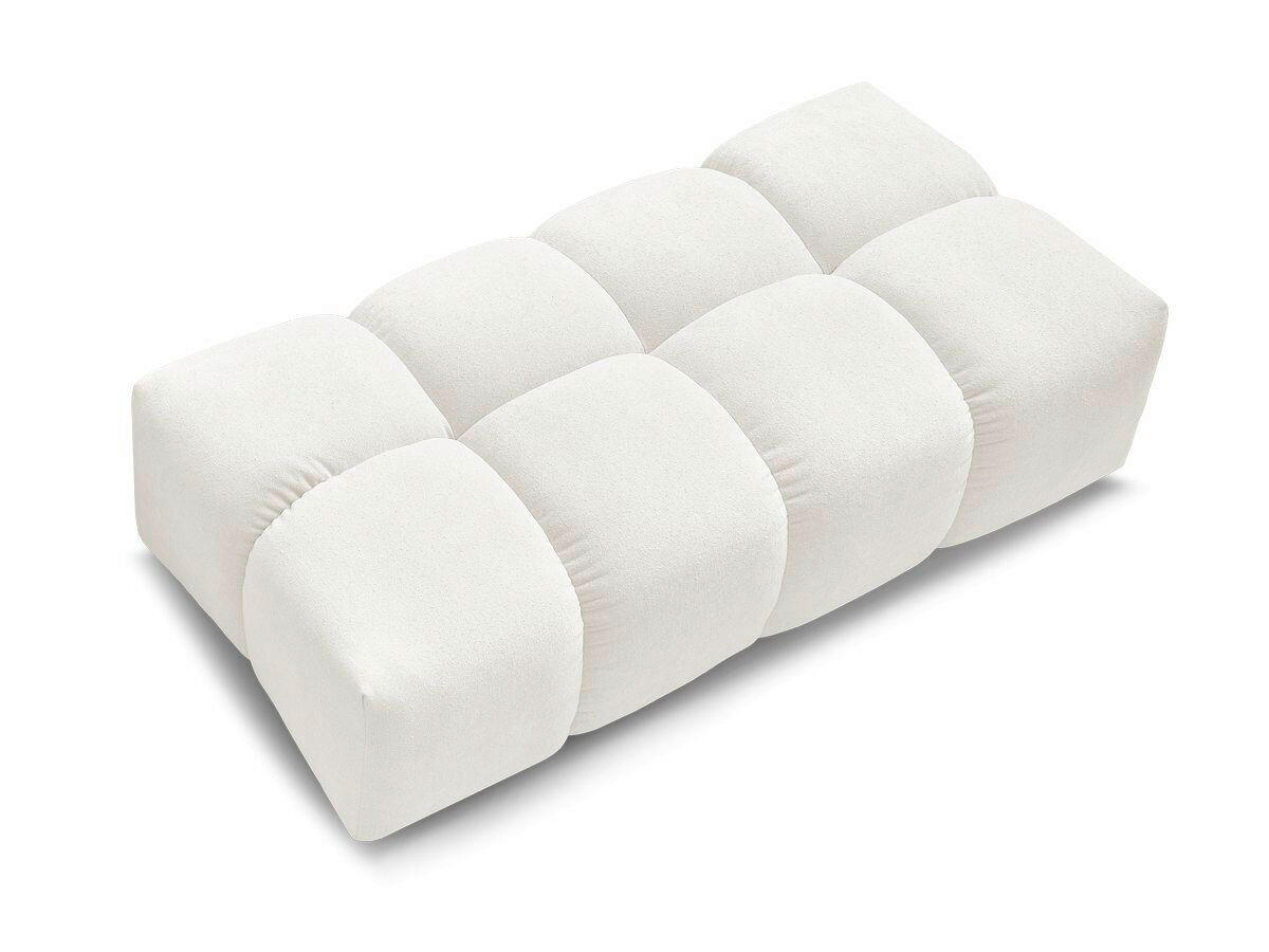 HOCKER EVEREST Struktur Weiß  - Schwarz/Weiß, MODERN, Kunststoff/Textil (140/70/40cm)