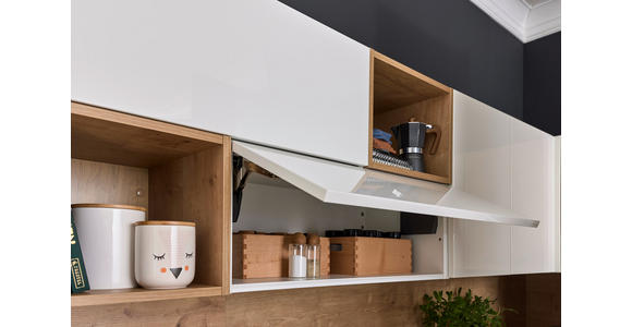 EINBAUKÜCHE - Eichefarben/Weiß, Design, Holzwerkstoff - Dieter Knoll