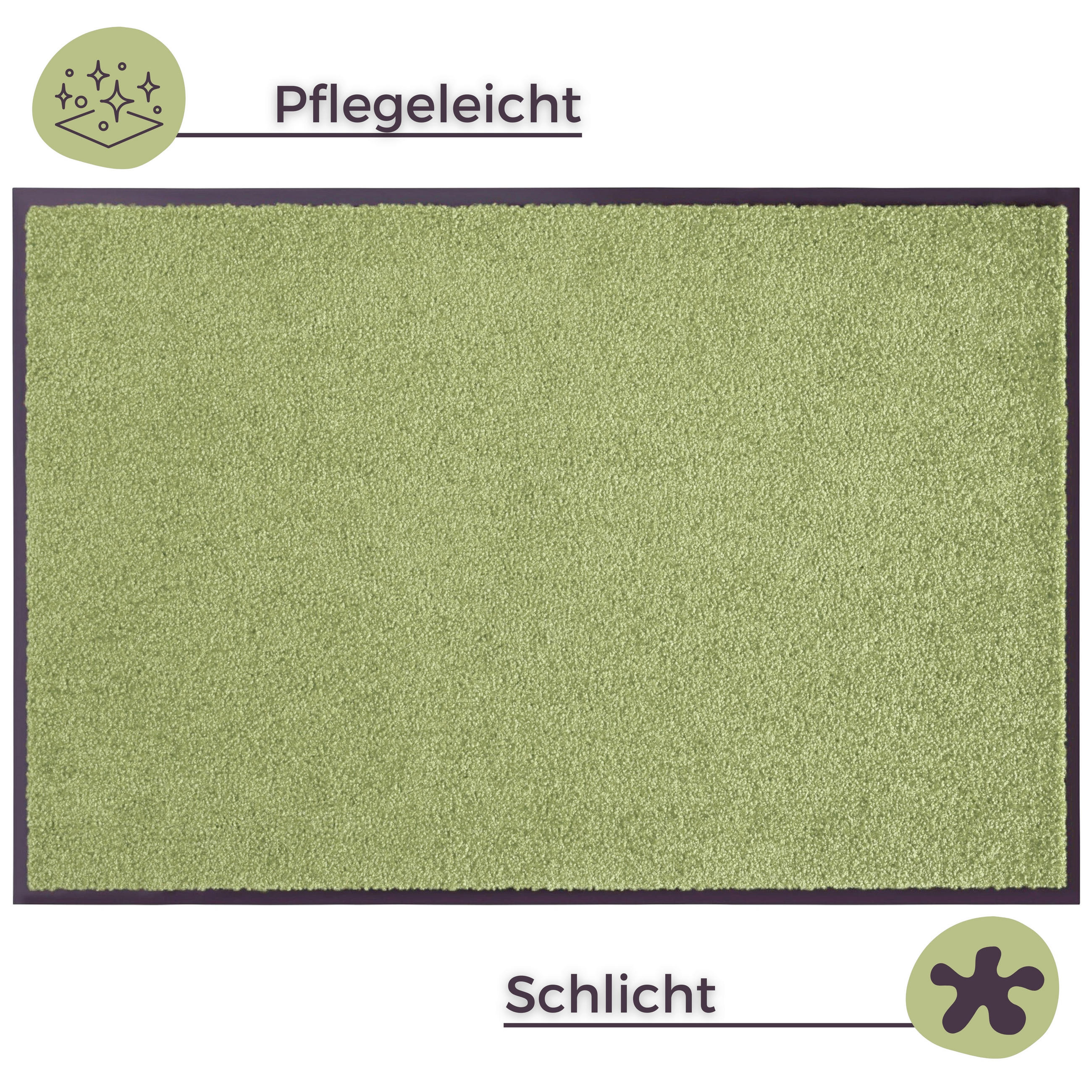 SCHMUTZFANGMATTE  40/60 cm  Hellgrün  - Hellgrün, Basics, Kunststoff/Textil (40/60cm)