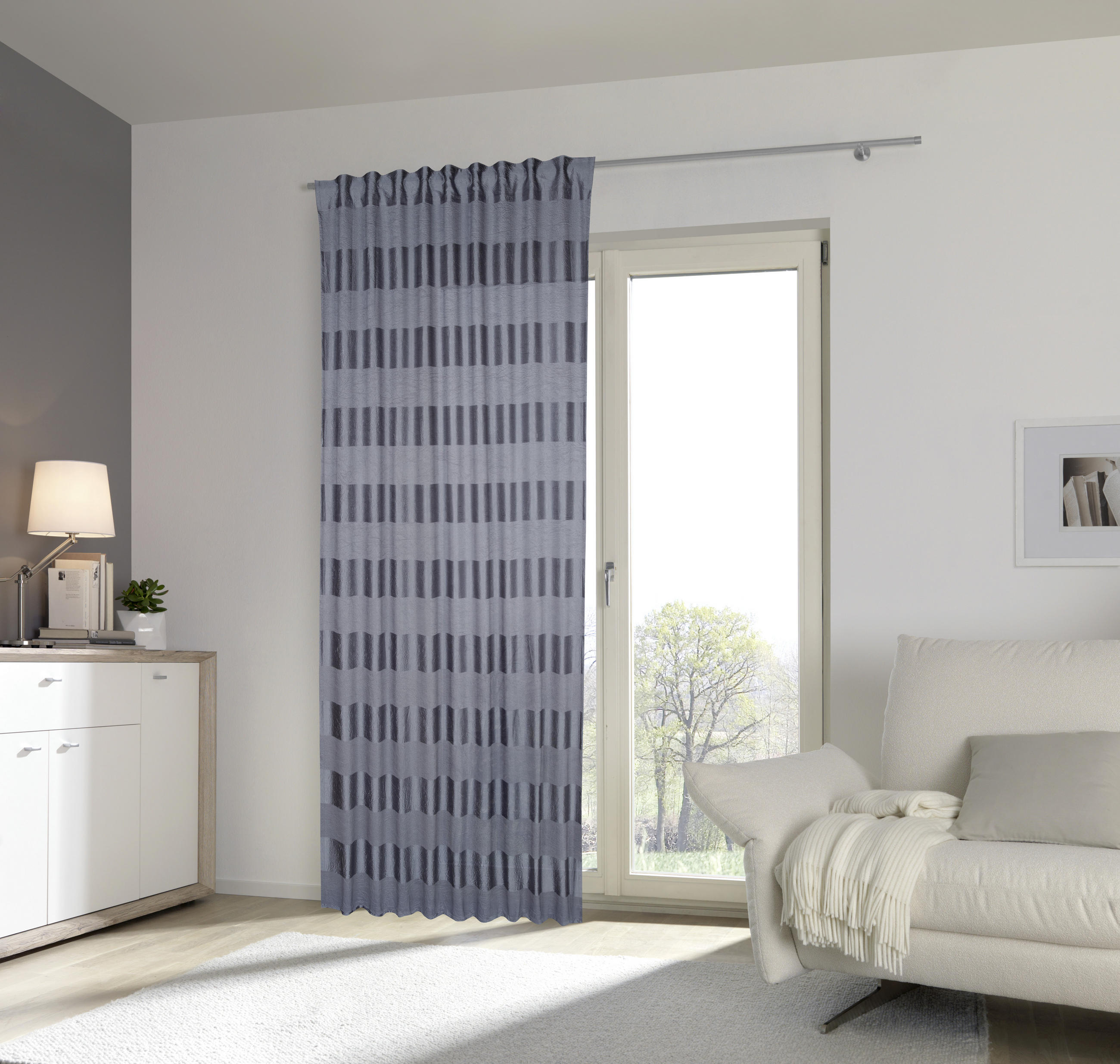 FERTIGVORHANG GISBORNE blickdicht 135/245 cm - Anthrazit, Basics, Textil (135/245cm) - Esposa