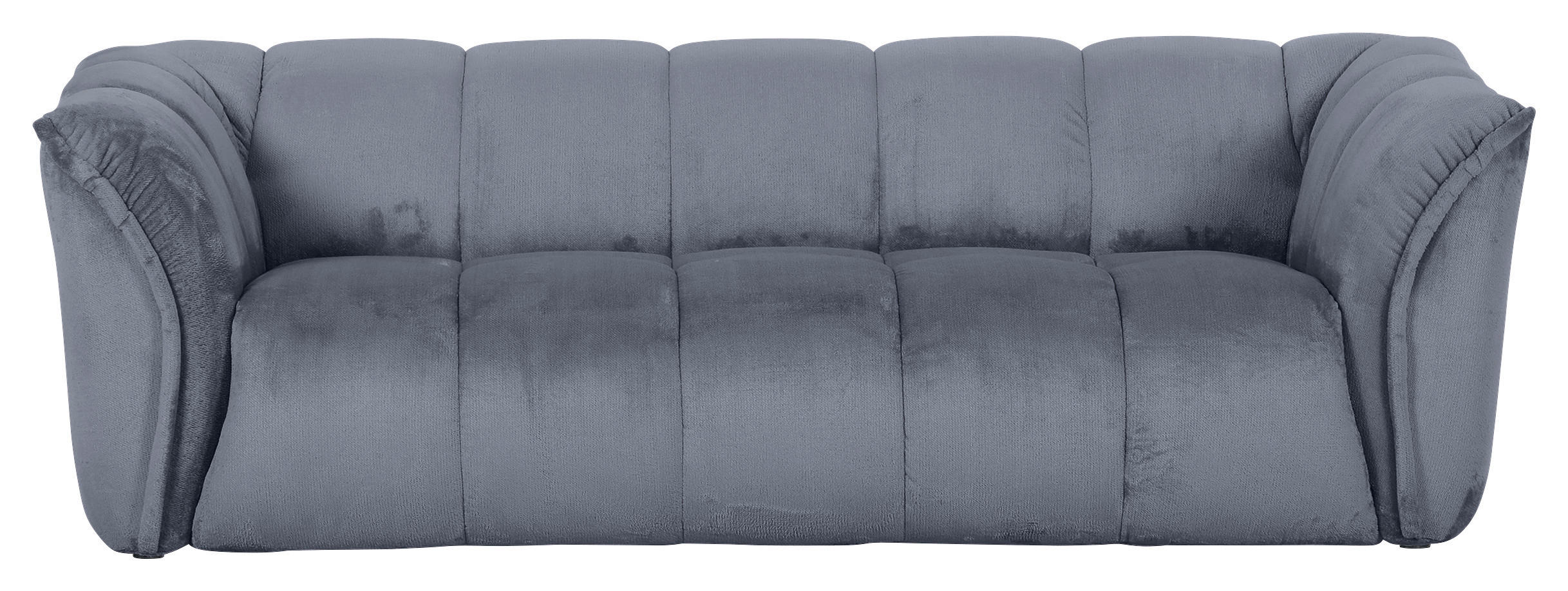 BIG SOFFA i plysch petrol  - petrol/svart, Klassisk, textil/plast (220/67/106cm) - MID.YOU
