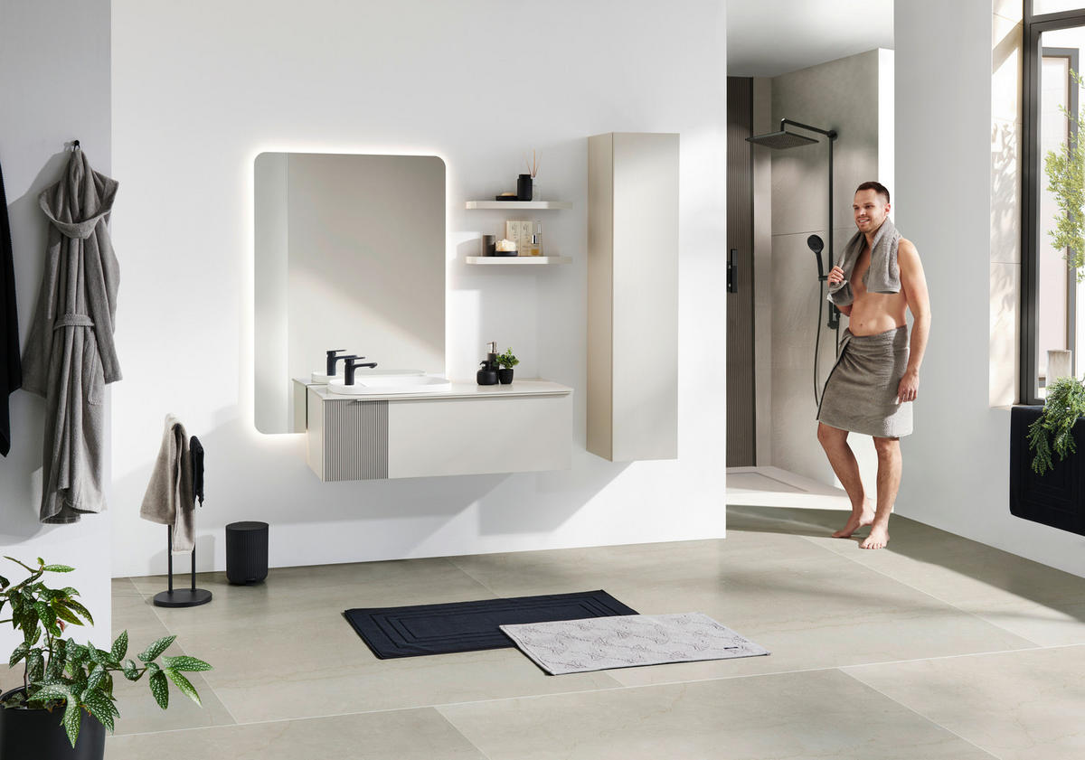 BADEZIMMER  in 120 cm  - Naturfarben, Design, Glas/Holzwerkstoff (120cm) - Dieter Knoll