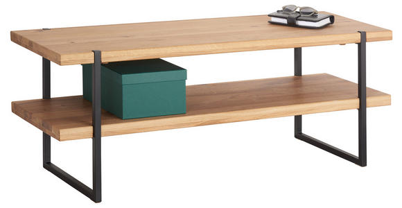 GARDEROBENBANK  in 120/45/40 cm  - Eichefarben, Natur, Holz/Metall (120/45/40cm) - Linea Natura