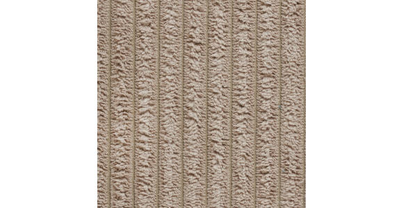 ECKSOFA Taupe Cord  - Taupe/Schwarz, KONVENTIONELL, Textil/Metall (266/180cm) - Hom`in