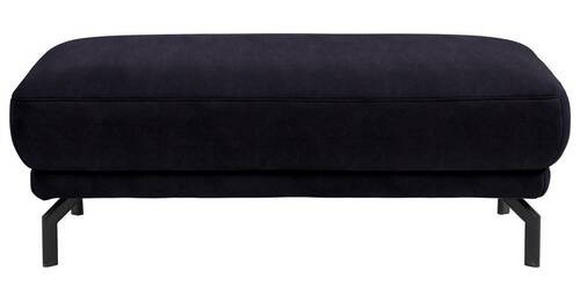 HOCKER in Textil Schwarz - Schwarz, Design, Textil/Metall (127/46/72cm) - Dieter Knoll