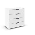 KOMMODE  in 80/81/42 cm  - Dunkelgrau/Weiß, Design, Holzwerkstoff/Metall (80/81/42cm) - Carryhome