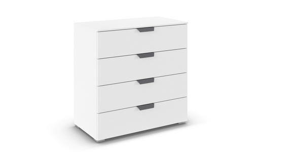 KOMMODE in 80/81/42 cm - Dunkelgrau/Weiß, Design, Holzwerkstoff/Metall (80/81/42cm) - Carryhome
