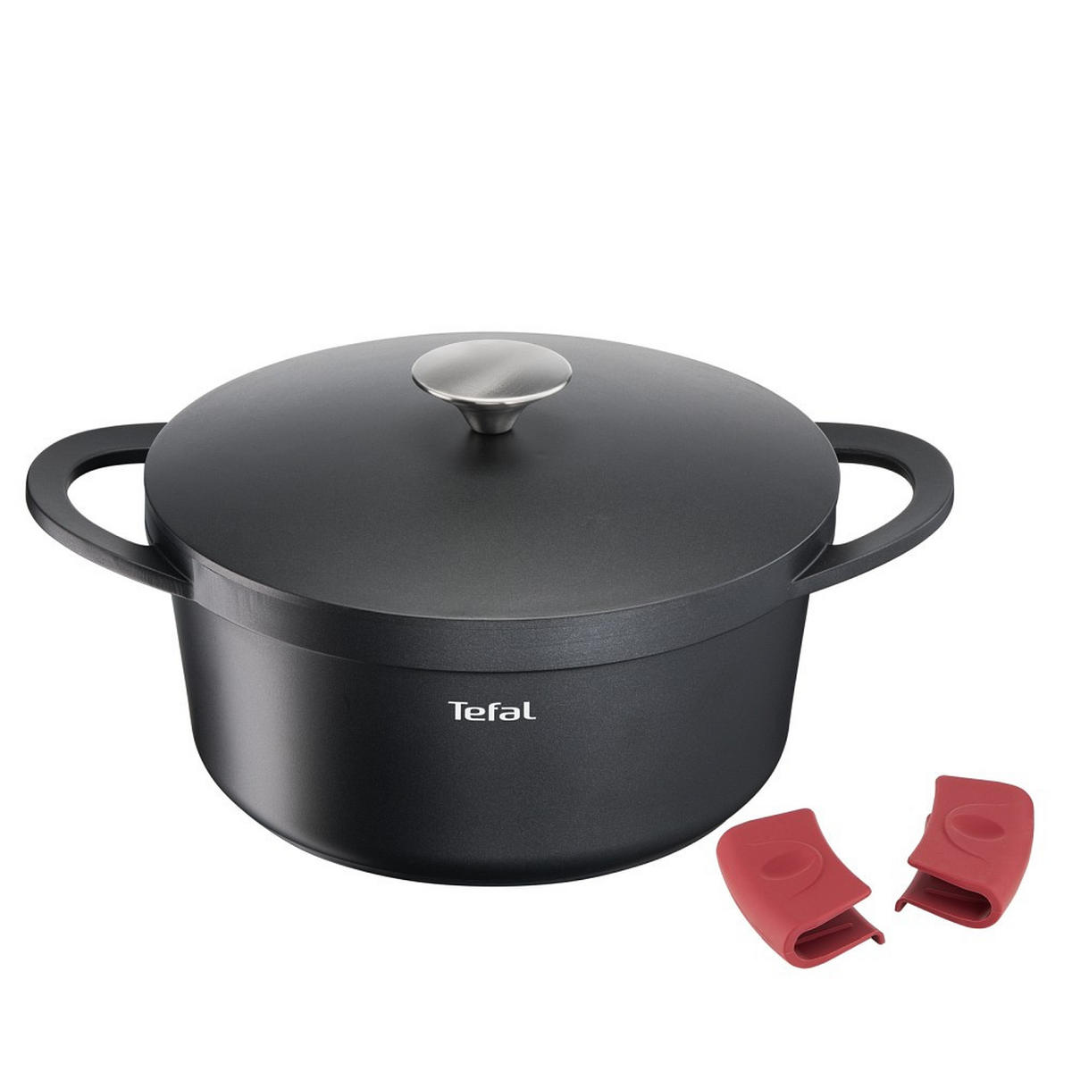 KOCHTOPF TRATTORIA 4,2 L  - Edelstahlfarben/Schwarz, Basics (31/26/13,5cm) - Tefal