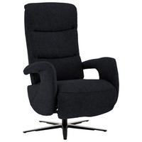 RELAXSESSEL in Textil Schwarz  - Schwarz, Design, Textil/Metall (71/112/83cm) - Beldomo Style