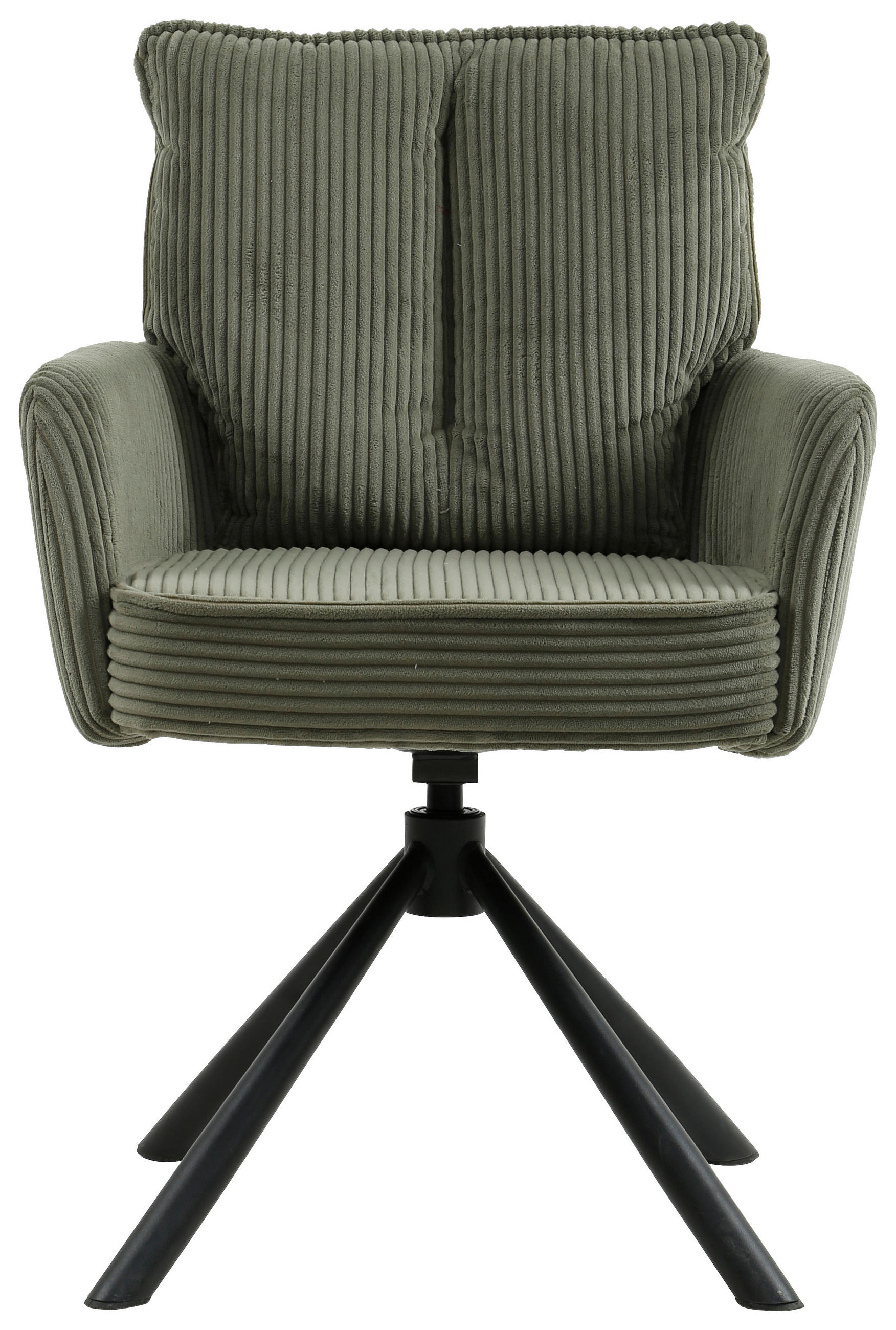 ARMLEHNSTUHL  in Eisen Cord  - Dunkelgrün/Schwarz, Design, Textil/Metall (61/90/67cm) - Carryhome