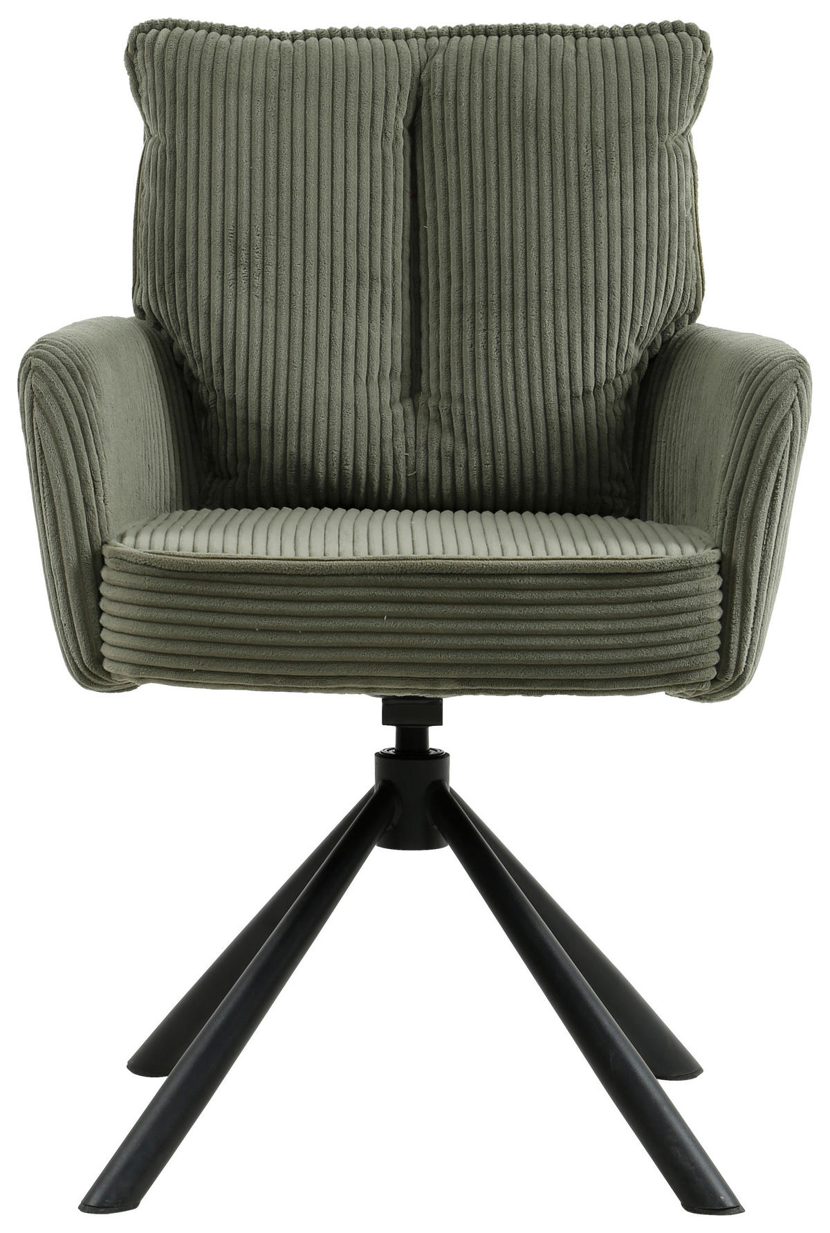 ARMLEHNSTUHL  in Eisen Cord  - Dunkelgrün/Schwarz, Design, Textil/Metall (61/90/67cm) - Carryhome